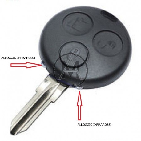 Cover vuoto compatibile Smart 450 3 tasti con alloggio infrarossi.