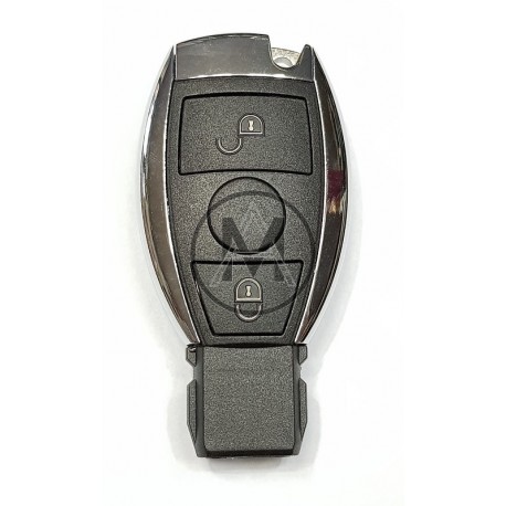 MERCEDES 2 TASTI GUSCIO COMPLETO CON SLOT 2 BATTERIE E LAMA
