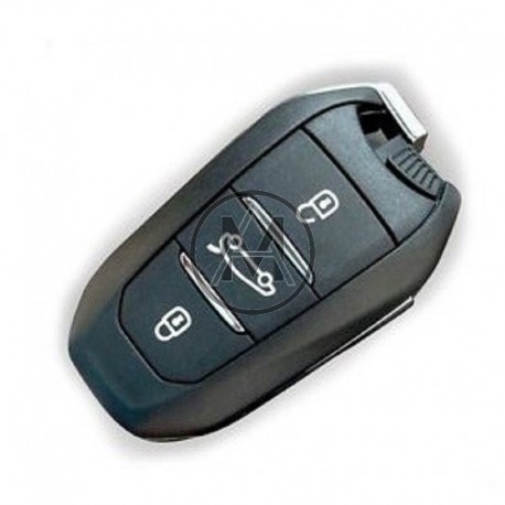 YLC Proteggi Chiave per Auto in Silicone Car Key Cover Skin Jacket per Peugeot & Citroen Chiave 2 Pulsante Verde 