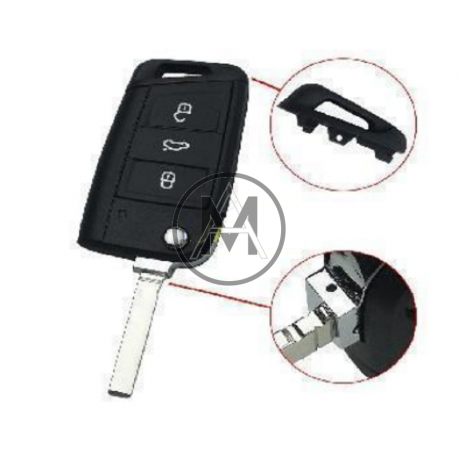 VW 3 TASTI NEW HU162 TUTTO NERO
