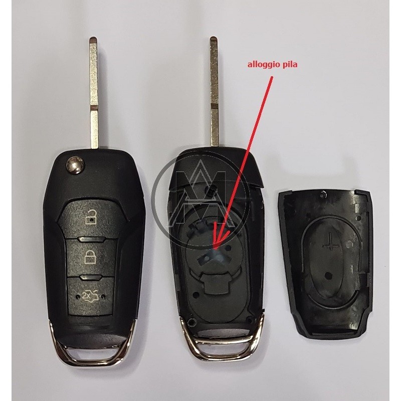 Guscio Chiave Di Ricambio Per Ford Transit MK6 E Connect, 3 Pulsanti Senza Elettronica