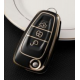 COVER  PROTETTIVO NERO E ORO KEYLESS  FORD 3 TASTI