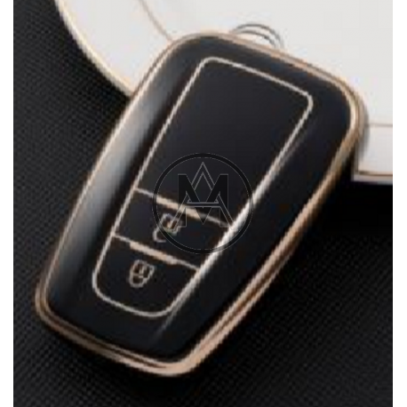 COVER  PROTETTIVO NERO E ORO KEYLESS  TOYOTA 2 TASTI