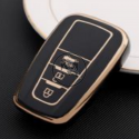 COVER  PROTETTIVO NERO E ORO KEYLESS  TOYOTA 3 TASTI