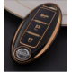 COVER  PROTETTIVO NERO E ORO KEYLESS NISSAN 3 TASTI