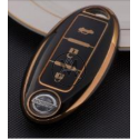 COVER  PROTETTIVO NERO E ORO KEYLESS NISSAN 3 TASTI