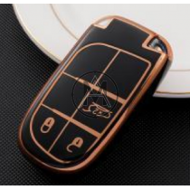 COVER  PROTETTIVO NERO E ORO KEYLESS FIAT -JEEP - CHRYSLER 3 TASTI