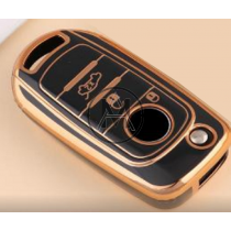 COVER  PROTETTIVO NERO E ORO PER CHIAVE  FIAT BAIONETTA 3 TASTI TIPO 500X