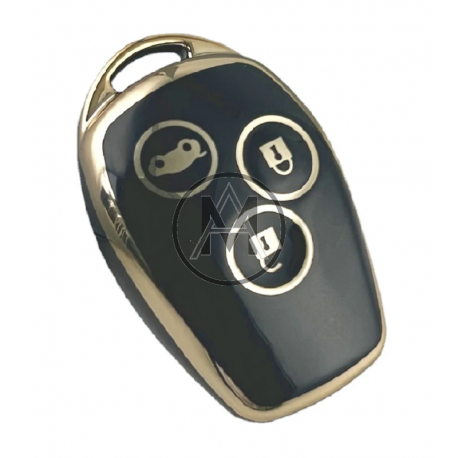 COVER  PROTETTIVO NERO E ORO  DACIA RENAULT SMART 3 TASTI