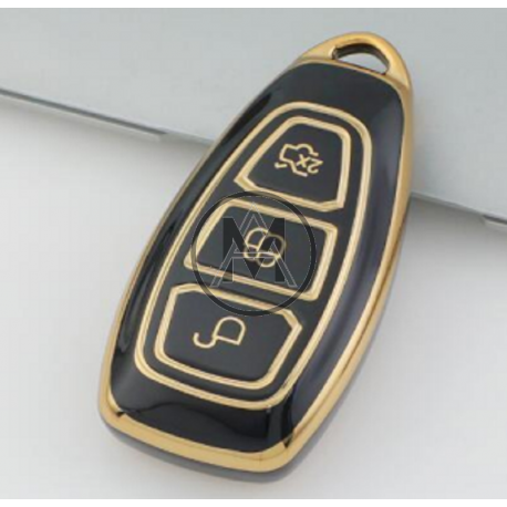 COVER  PROTETTIVO NERO E ORO DEL RADIOCOMANDO  FORD 3 TASTI KEYLESS GO