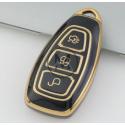 COVER  PROTETTIVO NERO E ORO DEL RADIOCOMANDO  FORD 3 TASTI KEYLESS GO