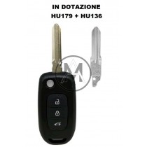 DACIA  flip 3 tasti 7961M CON LAMA HU179 e HU136