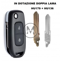 DACIA  flip 2 tasti 7961M 4A HITAG AES CON LAMA HU179 E HU136