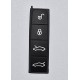 PORSCHE GOMMINO  4 tasti SIMBOLO vettura MM.54X15