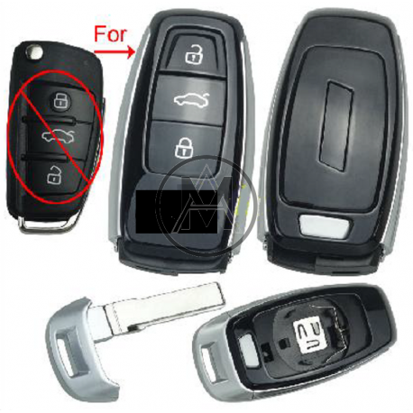 modifica in new look per Audi a baionetta a 3 tasti keyless go