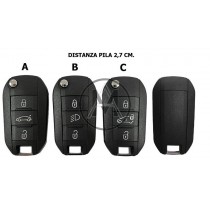 Citroen Opel Peugeot 3 tasti con alloggio pila a 2,7 Cm.