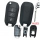 Peugeot 3 tasti new  dal 2023 + con alloggio pila a 3,1 Cm.