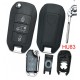 Peugeot 3 tasti new  dal 2023 + con alloggio pila a 3,1 Cm.