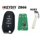 KEYDIY ZB66 KEYLESS GO CON GUSCIO FARI