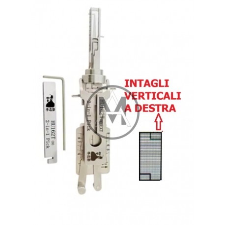 Volkswagen Lishi HU162T 4 LATI CON VERTICALI A DESTRA 9 pin -  2-in-1 Pick & Decoder