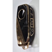 COVER  PROTETTIVO NERO E ORO KEYLESS BMW 3 TASTI LATERTALI