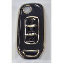 COVER  PROTETTIVO NERO E ORO FLIP  RENAULT  DACIA 3 TASTI