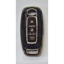 COVER  PROTETTIVO NERO E ORO NEW KEYLESS NISSAN 3 TASTI