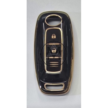 COVER  PROTETTIVO NERO E ORO NEW KEYLESS NISSAN 3 TASTI
