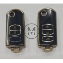 COVER  PROTETTIVO NERO E ORO MAZDA 2 - 3  TASTI FLIP