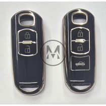 COVER  PROTETTIVO NERO E ORO MAZDA 2 - 3  TASTI KEYLESSS