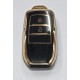 COVER  PROTETTIVO NERO E ORO KEYLESS  TOYOTA 2 TASTI NEW