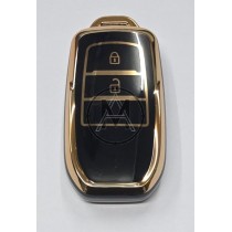 COVER  PROTETTIVO NERO E ORO KEYLESS  TOYOTA 2 TASTI NEW