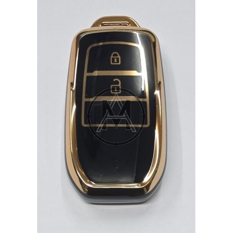 COVER  PROTETTIVO NERO E ORO KEYLESS  TOYOTA 2 TASTI NEW