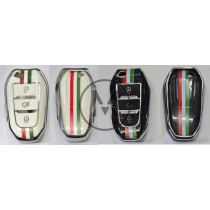 COVER  PROTETTIVO IN PTU  PERSONALIZZATO CON BANDIERA ITALIANA PER KEYLESS ALFA CITROEN FIAT LANCIA PEUGEOT OPEL TASTO  FARI