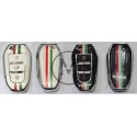 COVER  PROTETTIVO IN PTU  PERSONALIZZATO CON BANDIERA ITALIANA PER KEYLESS ALFA CITROEN FIAT LANCIA PEUGEOT OPEL TASTO  FARI