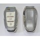 COVER  PROTETTIVO IN PTU  PERSONALIZZATO A SCACCHI PER KEYLESS ALFA CITROEN FIAT LANCIA PEUGEOT OPEL TASTO  FARI