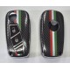 COVER  PROTETTIVO UN PTU  PER CHIAVE FIAT BAIONETTA PERSONALIZZATO  FIBRA DI CARBONIO CON BANDIERA