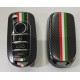 COVER  PROTETTIVO UN PTU  PER CHIAVE FIAT BAIONETTA TIPO 500X 4 TASTI  PERSONALIZZATO  FIBRA DI CARBONIO CON BANDIERA