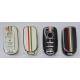 COVER  PROTETTIVO UN PTU  PER CHIAVE FIAT BAIONETTA TIPO 500X 4 TASTI  PERSONALIZZATO  CON BANDIERA NERO/ORO O BIANCO/ORO