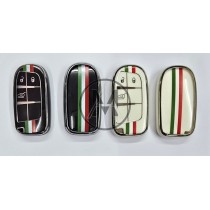 COVER  PROTETTIVO in PTU KEYLESS FIAT -JEEP - CHRYSLER 3 TASTI PERSONALIZZATO CON BANDIERA ITALIANA