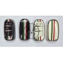 COVER  PROTETTIVO in PTU KEYLESS FIAT -JEEP - CHRYSLER 3 TASTI PERSONALIZZATO CON BANDIERA ITALIANA