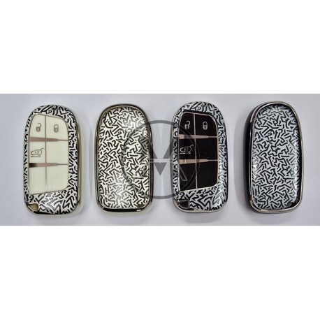 COVER  PROTETTIVO in PTU KEYLESS FIAT -JEEP - CHRYSLER 3 TASTI PERSONALIZZATO FANTASY