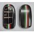 COVER  PROTETTIVO in PTU KEYLESS FIAT -JEEP - CHRYSLER 3 TASTI PERSONALIZZATO FIBRA DI CARBONIO CON BANDIERA ITALIANA