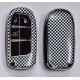COVER  PROTETTIVO in PTU KEYLESS FIAT -JEEP - CHRYSLER 3 TASTI PERSONALIZZATO A SCACCHI